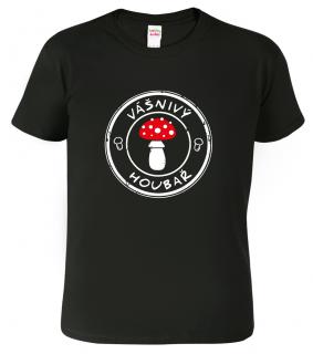 Pánské tričko pro houbaře - Vášnivý houbař - mochomůrka Barva: Černá (01), Velikost: M