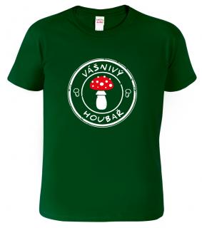 Pánské tričko pro houbaře - Vášnivý houbař - mochomůrka Barva: Lahvově zelená (06), Velikost: 2XL