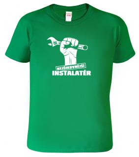 Pánské tričko pro instalatéra - Nejšikovnější instalatér Barva: Středně zelená (16), Velikost: 2XL