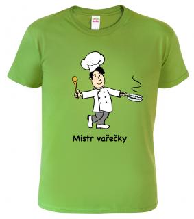 Pánské tričko pro kuchaře - Mistr vařečky Barva: Apple Green (92), Velikost: 2XL