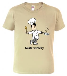 Pánské tričko pro kuchaře - Mistr vařečky Barva: Béžová (51), Velikost: L
