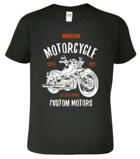 Pánské tričko pro motorkáře - American motorcycle Barva: Černá (01), Velikost: 2XL