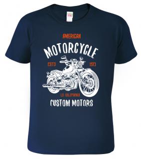 Pánské tričko pro motorkáře - American motorcycle Barva: Námořní modrá (02), Velikost: 2XL
