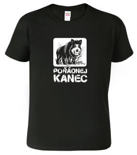 Pánské tričko pro myslivce - Pořádnej kanec Barva: Černá (01), Velikost: XL