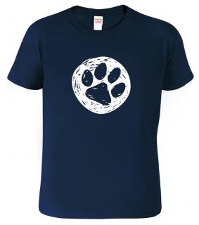 Pánské tričko pro pejskaře - Psí ťapka Barva: Námořní modrá (02), Velikost: 2XL