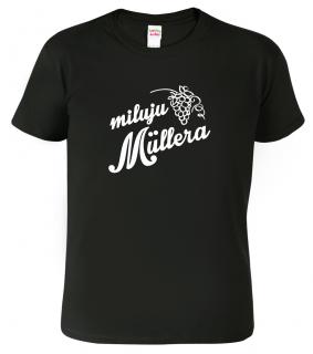 Pánské tričko pro vinaře - Miluju Müllera Barva: Černá (01), Velikost: 2XL