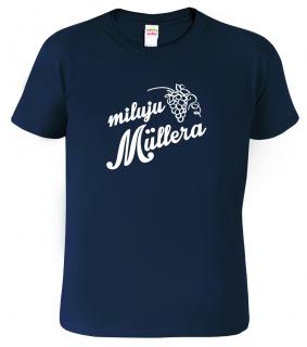 Pánské tričko pro vinaře - Miluju Müllera Barva: Námořní modrá (02), Velikost: 2XL