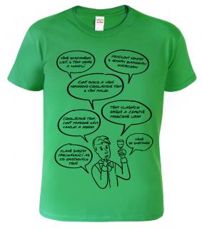 Pánské tričko pro vinaře - Sommelier Barva: Středně zelená (16), Velikost: 2XL
