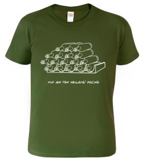 Pánské tričko pro vinaře - Zrající láhve vína Barva: Vojenská zelená (Military Green), Velikost: 2XL