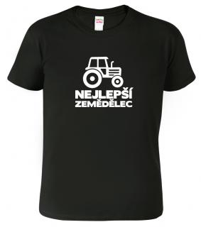 Pánské tričko pro zemědělce - Nejlepší zemědělec Barva: Černá (01), Velikost: S