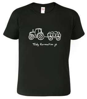 Pánské tričko pro zemědělce - Traktor Barva: Černá (01), Velikost: 2XL