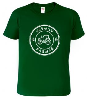 Pánské tričko pro zemědělce - Vášnivý farmář Barva: Lahvově zelená (06), Velikost: 2XL