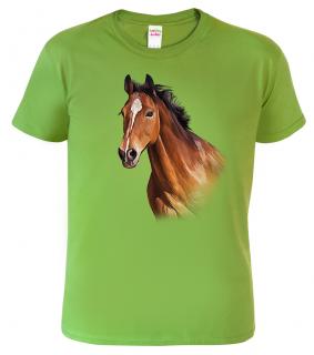 Pánské tričko s koněm - Hnědák Barva: Apple Green (92), Velikost: L