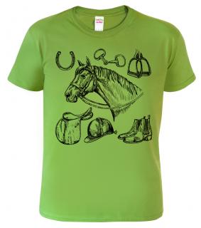 Pánské tričko s koněm - Koňské symboly Barva: Apple Green (92), Velikost: 2XL