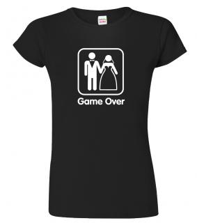 Svatební tričko pro nevěstu - Game Over Barva: Černá (01), Velikost: 2XL