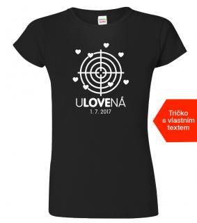 Svatební tričko pro nevěstu - Ulovená Barva: Černá (01), Velikost: 2XL