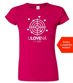 Svatební tričko pro nevěstu - Ulovená Barva: Fuchsia red (49), Velikost: 2XL