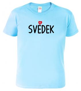 Svatební tričko pro svědka - Svědek (srdce) Barva: Nebesky modrá (15), Velikost: 2XL