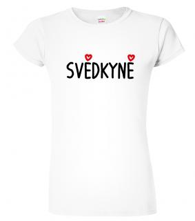 Svatební tričko pro svědkyni - Svědkyně (srdce) Barva: Bílá, Velikost: 2XL