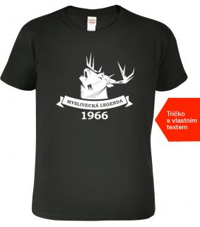 Tričko k narozeninám pro myslivce - Myslivecká legenda Barva: Černá (01), Velikost: 4XL