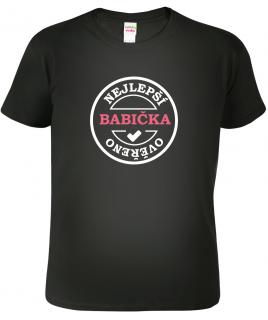 Tričko pro babičku - Nejlepší babička Barva: Černá (01), Střih: Pánský, Velikost: 2XL