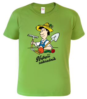 Tričko pro zahradníka - Nejlepší zahradník Barva: Apple Green (92), Velikost: XL