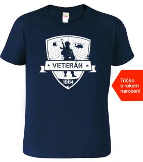 Vojenské tričko - Veterán Barva: Námořní modrá (02), Velikost: 2XL