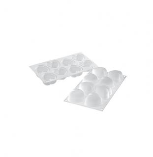 Forma silikonová - 8x Srdíčka 3D Amorini