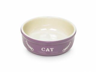 Nobby Cat keramická miska 13,5 cm fialová 250ml