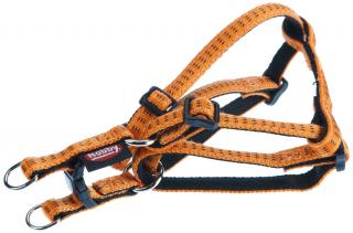 Nobby SOFT GRIP postroj nylon S-M 40-56cm / 15mm oranžová