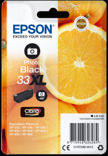 Epson Singlepack Photo Black 33XL Claria Prem. Ink originální