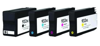 HP CN053A,CN054A, CN055A, CN056A - kompatibilní sada 932XL BK + 933XL CMY s čipy