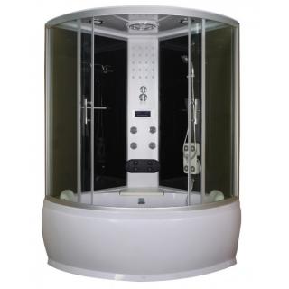 Sanotechnik Cuba, parní sprchový box s vanou čtvrtkruh 130x130x229cm, CS25