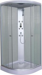 Sanotechnik QuickLine Punto, sprchový box čtvrtkruh 90x90x215cm, bílý, CL01