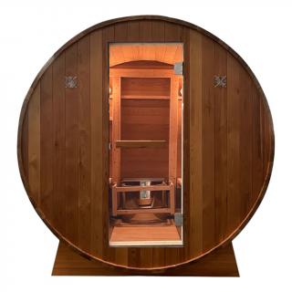 Sanotechnik Tromsö finská venkovní sudová sauna pro 5-6 osob, 180x180cm