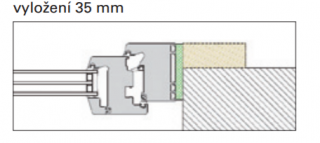 PR011: vyložení 35 mm PR011: PR011 Nosný hranol - 35 x 90 x 1400 mm