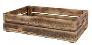 Dřevěná bedýnka SD-2-60X40 barevné varianty Povrchová úprava: Opálená