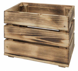 Dřevěná bedýnka SD-3-30x20 barevné varianty Povrchová úprava: Opálená