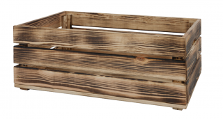 Dřevěná bedýnka SD-3-60x40 barevné varianty Povrchová úprava: Opálená