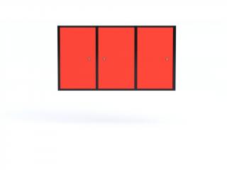 Kovová dílenská skříňka WS2D3 Povrchová úprava: Červená