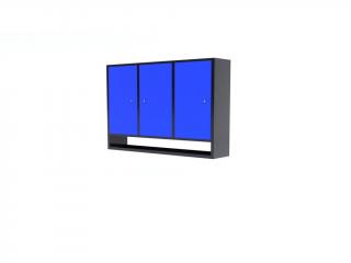 Kovová dílenská skříňka WS2D3 s policí Povrchová úprava: Modrá
