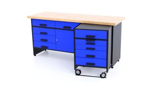 Kovový pracovní stůl SK6 Povrchová úprava: Modrá