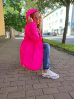 Delší bunda DERIISA růžová neon Velikost: unisize