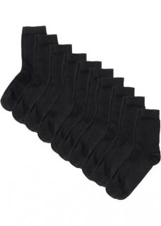 Dámské bavlněné ponožky černé 10 párů Velikost: 35-39