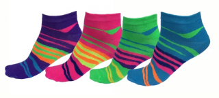 Dámské kotníkové ponožky barevné 4 páry Velikost: 38-42