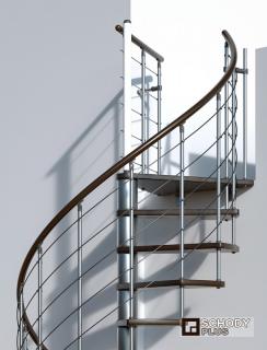 MINKA VENEZIA Silver/Walnut - točité schody