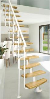Modulové schody Atrium MINI PLUS 3 do 299cm - Olše-Buk (pro výšku 240,5-299cm)