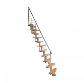 Modulové schody Atrium MINI PLUS 6 do 299cm - Olše-Buk (pro výšku 222-276cm)