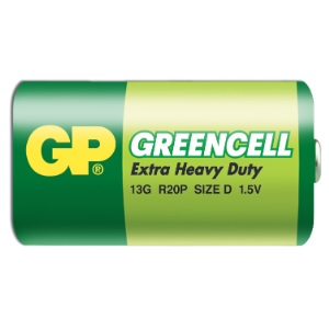 Baterie Greencell GP R20 D 2ks ve fólii