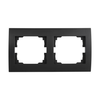 Dvojnásobný vodorovný rámeček LOGI, černý